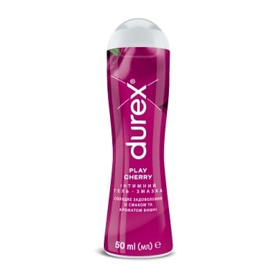 Інтимний гель-змазка Durex Play Cherry зі смаком та ароматом вишні (лубрикант), 50 мл