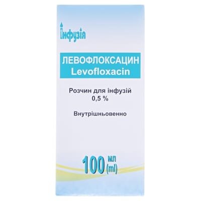 Левофлоксацин розчин д/інф. 0.5 % по 100 мл у пляш.
