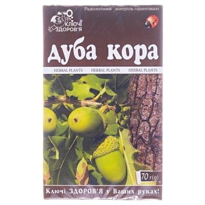 Дуба кора по 70 г у пач.