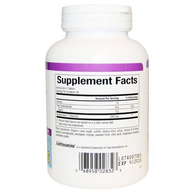 L-Теанін Natural Factors Stress-Relax Suntheanine L-Theanine 100 мг, 60 таблеток