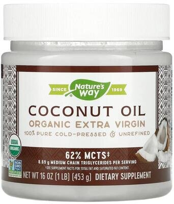Кокосова олія Nature's Way Coconut Oil органічна, 453 г
