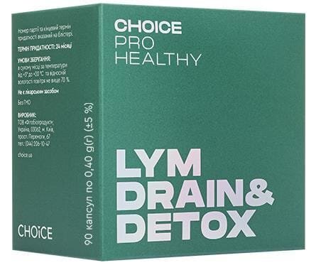 Комплекс для лімфатичної системи Choice Pro Healthy Lym Drain & Detox, 90 капcул