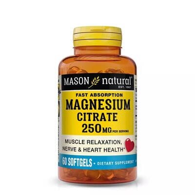 Магній цитрат Mason Natural Magnesium Citrate 250 мг гелеві капсули №60
