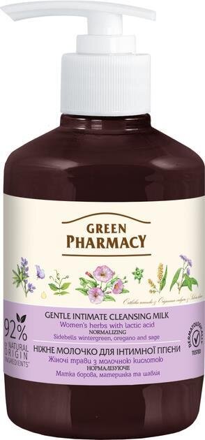 Молочко ніжне для інтимної гігієни Green Pharmacy Жіночі трави нормалізуюче, 370 мл