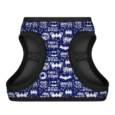 Шлея для собак Collar WAUDOG Clothes Бетмен біло-блакитний м'яка з QR паспортом розмір XS1, обхват грудей 24-27 см, обхват шиї 18-20 см