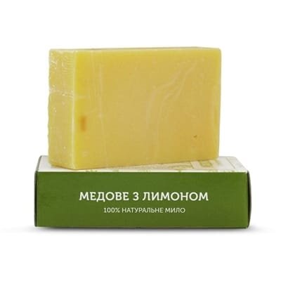 Мило туалетне ЯКА Медове з лимоном натуральне, ручної роботи, 75 г