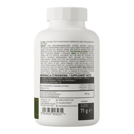 Пара-амінобензойна кислота OstroVit Paba, 120 капсул