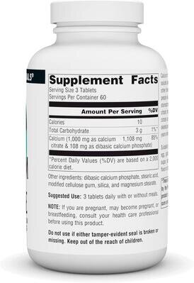 Кальцій цитрат Source Naturals Calcium Citrate, 180 таблеток