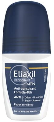 Дезодорант-антиперспірант кульковий Etiaxil Men 48h для чоловіків від помірного потовиділення, 50 мл