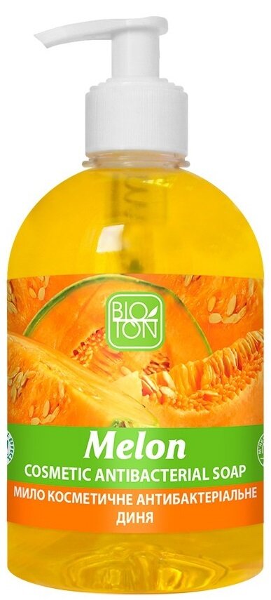 Мило рідке Bioton Cosmetics Диня антибактеріальна косметичне, з дозатором 500 мл