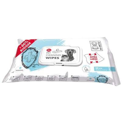 Серветки вологі M-Pets Pet Cleaning Wipes Anti-Bacterial антибактеріальні для собак і котів будь-якого віку, 30 штук