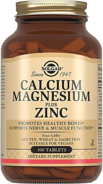Кальцій, магній плюс цинк Solgar Calcium Magnesium Plus Zinc таблетки №100