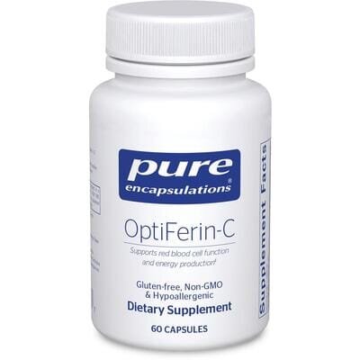 Залізо Pure Encapsulations OptiFerin-C, 60 капсул