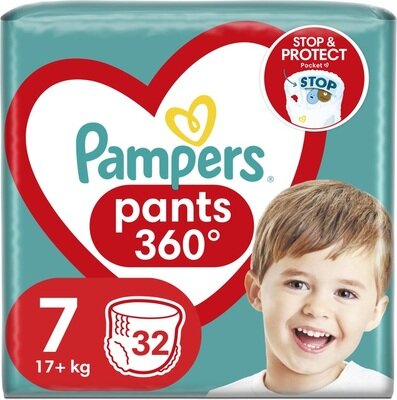 Підгузки-трусики Pampers Pants Giant Plus дитячі розмір 7, 17+ кг, 32 шт