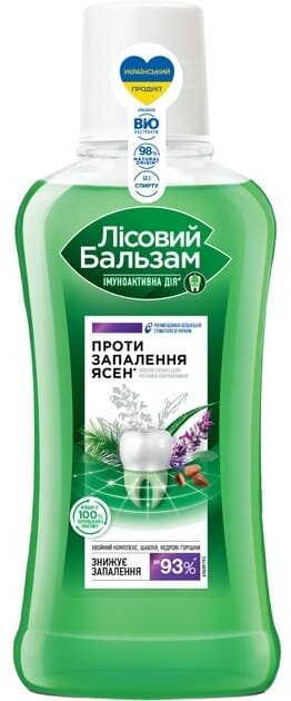 Ополіскувач для порожнини рота Лісовий Бальзам Проти запалення ясен, 400 мл