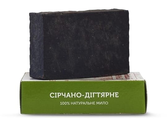 Мило туалетне ЯКА Сірчано - дігтярне натуральне, ручної роботи, 75 г