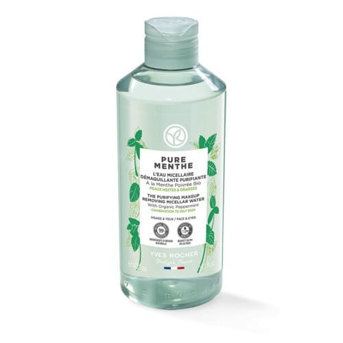 Міцелярна вода-демакіяж Yves Rocher Pure Menthe з М’ятою для матовості, 400 мл