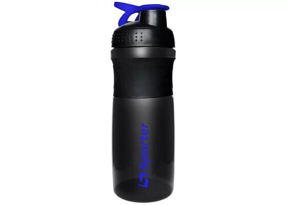 Шейкер Sporter Shaker Bottle Kl-7063 чорний із синім лого, 760 мл