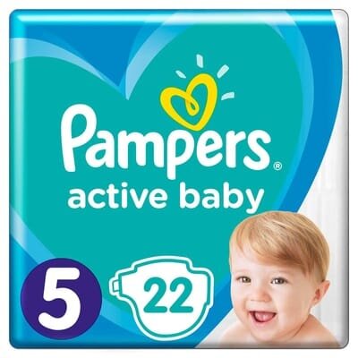 Підгузки дитячі Pampers Active Baby розмір 5, 11-16 кг, 22 шт