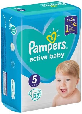 Підгузки дитячі Pampers Active Baby розмір 5, 11-16 кг, 22 шт