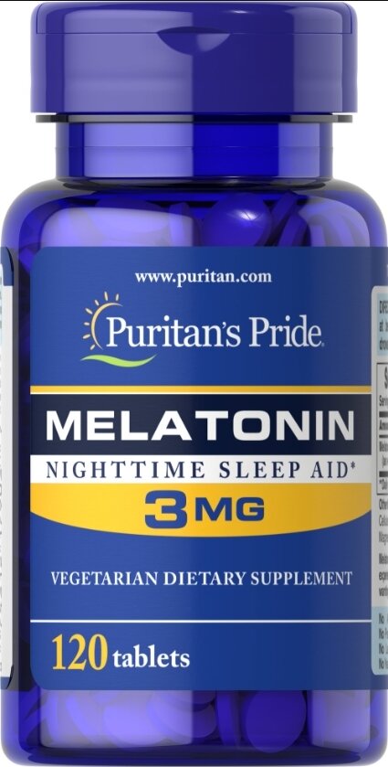 Мелатонін Puritan's Pride 3 мг, 120 таблеток