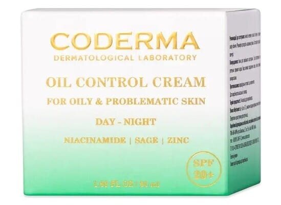 Крем для обличчя Coderma матуючий для жирної та проблемної шкіри день/ніч, 50 мл