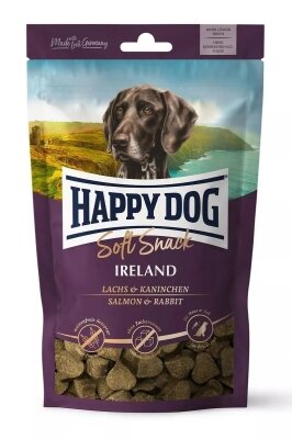 Ласощі м'які Happy Dog Soft Snack Ireland для дорослих собак усіх порід, з ірландським кроликом та лососем, 100 г