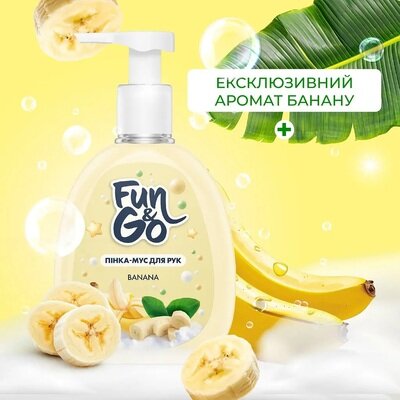 Пінка-мус для рук Fun&Go Banana, 300 мл