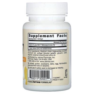 Вітамін К2 МК-7 Jarrow Formulas Vitamin K2 90 мкг, 60 капсул