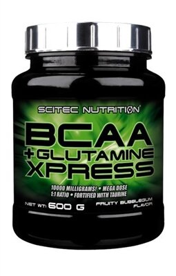 Амінокислота Scitec Nutrition BCAA + Glutamine Xpress, жувальна гумка, 600 г