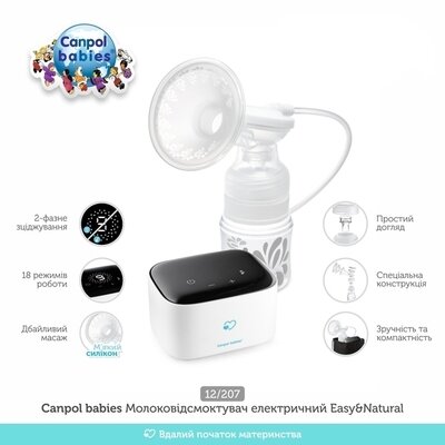 Молоковідсмоктувач Canpol babies Easy&Natural електричний, 12/207