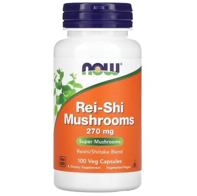 Гриб Рей-Ші NOW Rei-Shi Mushrooms 270 мг вег. капсули №100