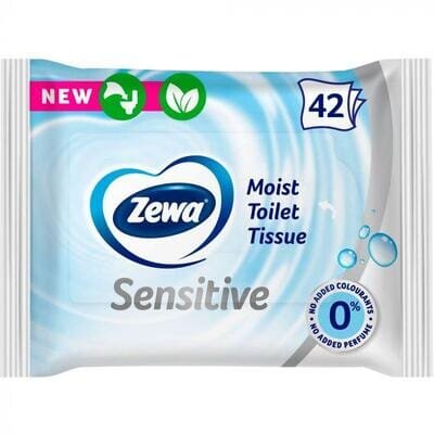 Туалетний папір вологий Zewa Sensitive, 42 штуки