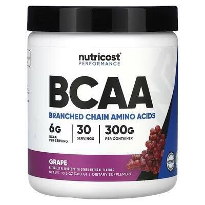 Амінокислоти Nutricost BCAA виноград, 300 г