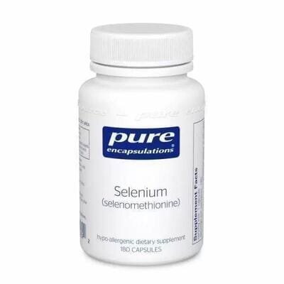 Селен (селенометіонін) Pure Encapsulations Selenium (selenomethionine) 200 мкг, 180 капсул