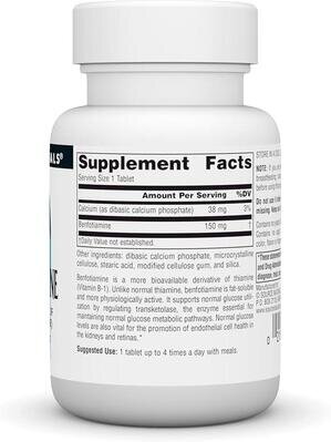 Бенфотіамін Source Naturals Benfotiamine 150 мг, 30 таблеток