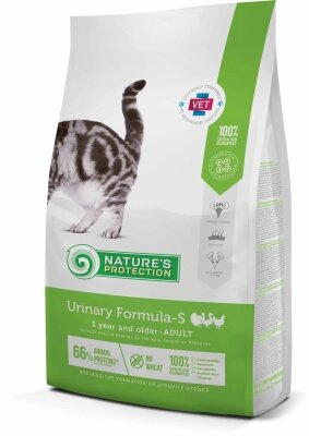 Корм сухий для дорослих стерилізованих котів та кішок Nature's Protection Urinary Formula-S для профілактики та лікування СКХ, 2 кг