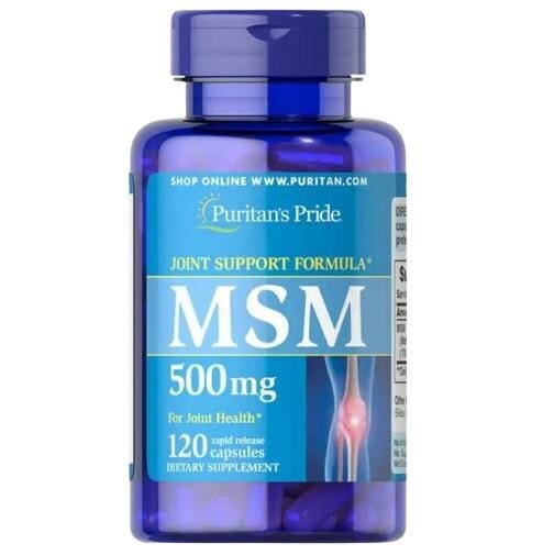 Метилсульфонілметан МСМ Puritan's Pride MSM 500 мг, 120 капсул