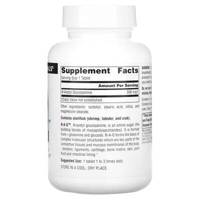 N-ацетилглюкозамін Source Naturals NAG 500 мг, 120 таблеток