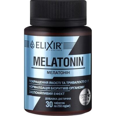 Мелатонін Elixir 250 мг таблетки №30