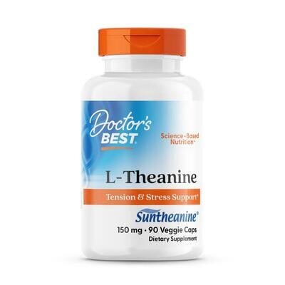L-теанін Doctor's Best L-Theanine with Suntheanine 150 мг, 90 вегетаріанських капсул