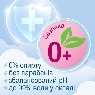 Серветки вологі Smile Baby для немовлят, з клапаном, 72 шт