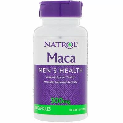 Мака перуанська Natrol Maca 500 мг, 60 капсул