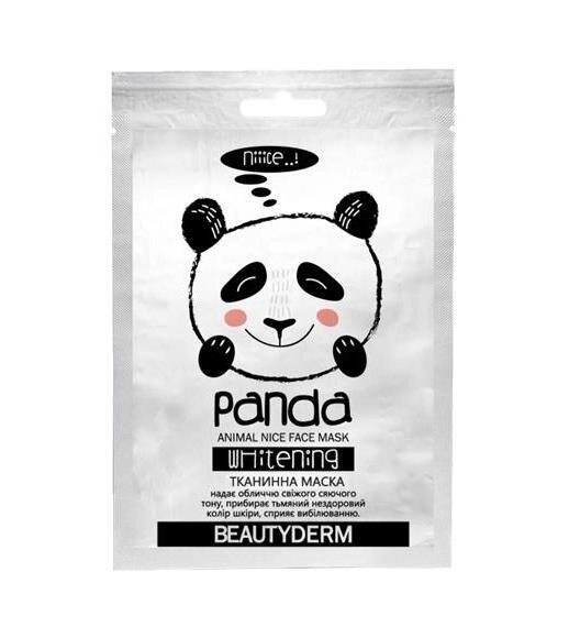 Маска для обличчя Beauty Derm Animal Panda відбілююча, тканевая, 25 мл