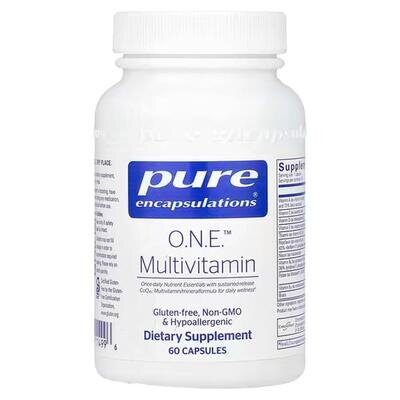 Мультивітаміни та мінерали з антиоксидантним комплексом CoQ10 та лютеїном Pure Encapsulations ONE Multivitamin, 60 капсул