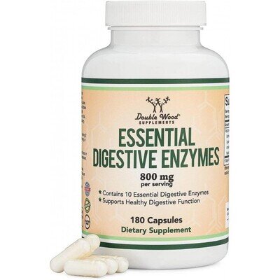 Травні ферменти Double Wood Essential Digestive Enzymes 800 mg, 180 капсул