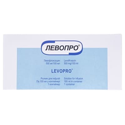 Левопро розчин д/інф. 500 мг/100 мл по 100 мл у конт.