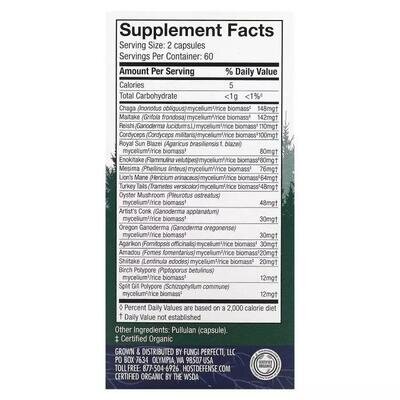 Грибний комплекс Fungi Perfecti Mushrooms Comprehensive Immune Support, 120 капсул