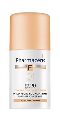 Флюїд для обличчя Pharmaceris F SPF20 ніжний інтенсивно маскуючий тон 01 слонова кістка, 30 мл
