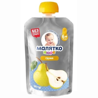 Пюре фруктове Малятко Грушеве, 90 г